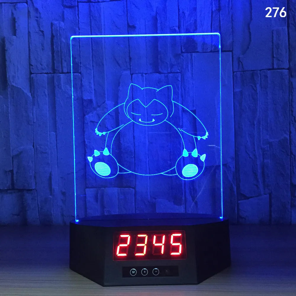 3D glowing dolphin shaped LED table lamp with remote control on a bedside table.
