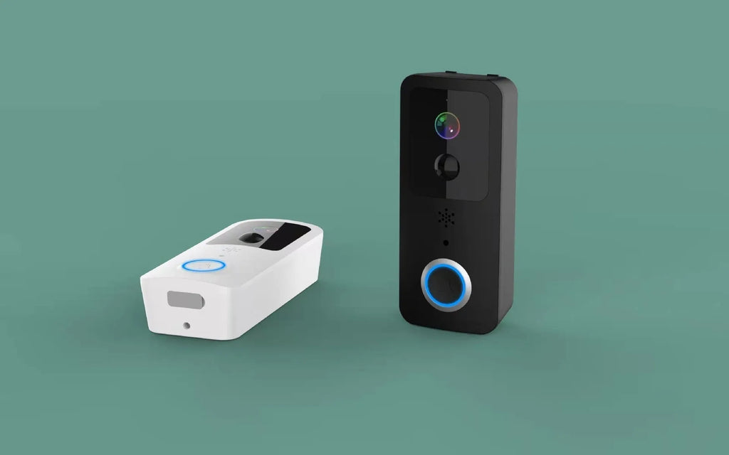 Black or white smart waterproof visual doorbell for remote home security