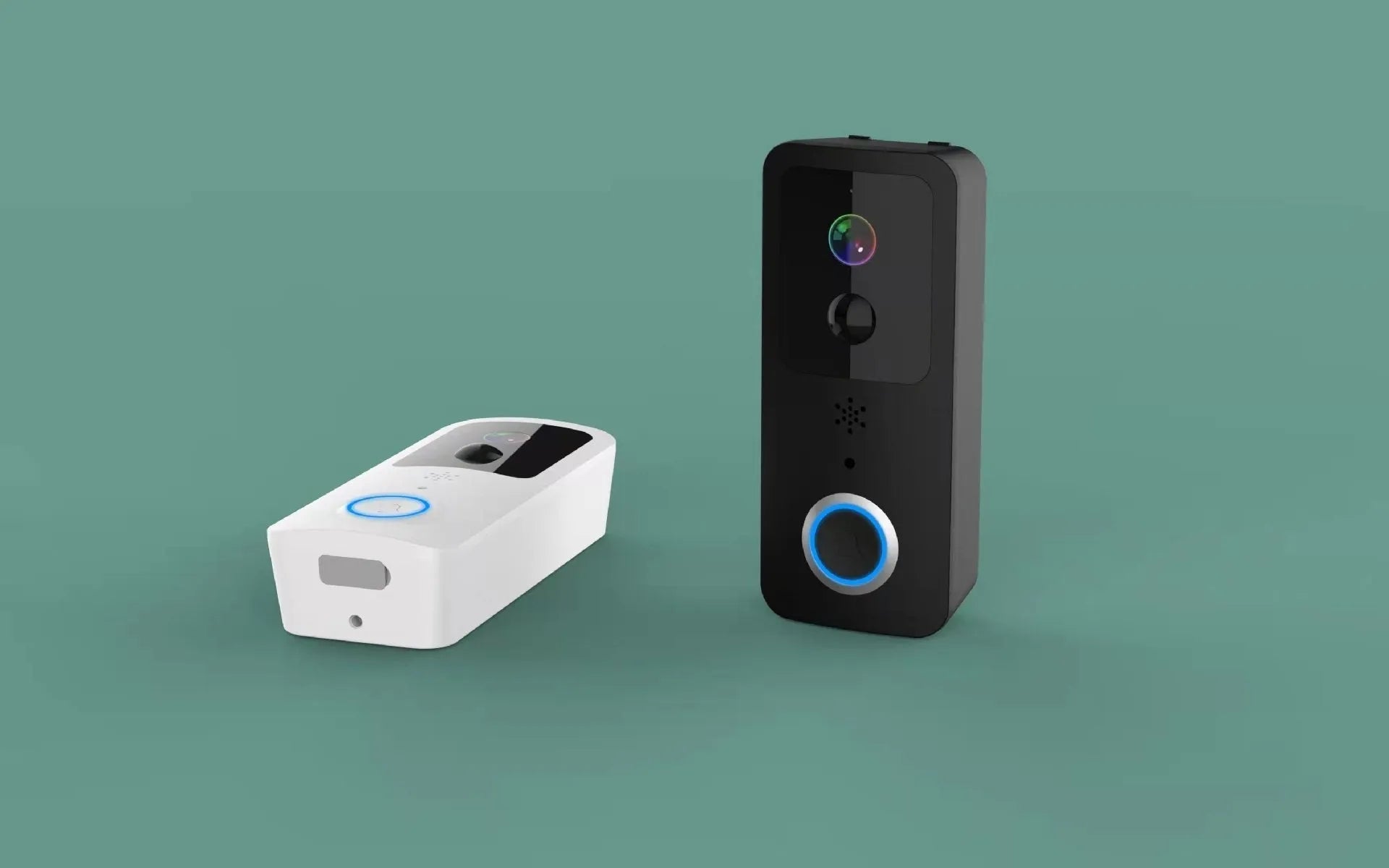 Black or white smart waterproof visual doorbell for remote home security