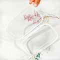 Transparent PET plastic zipper pencil case storage bag in extra small rectangle size 12x7.5x5cm