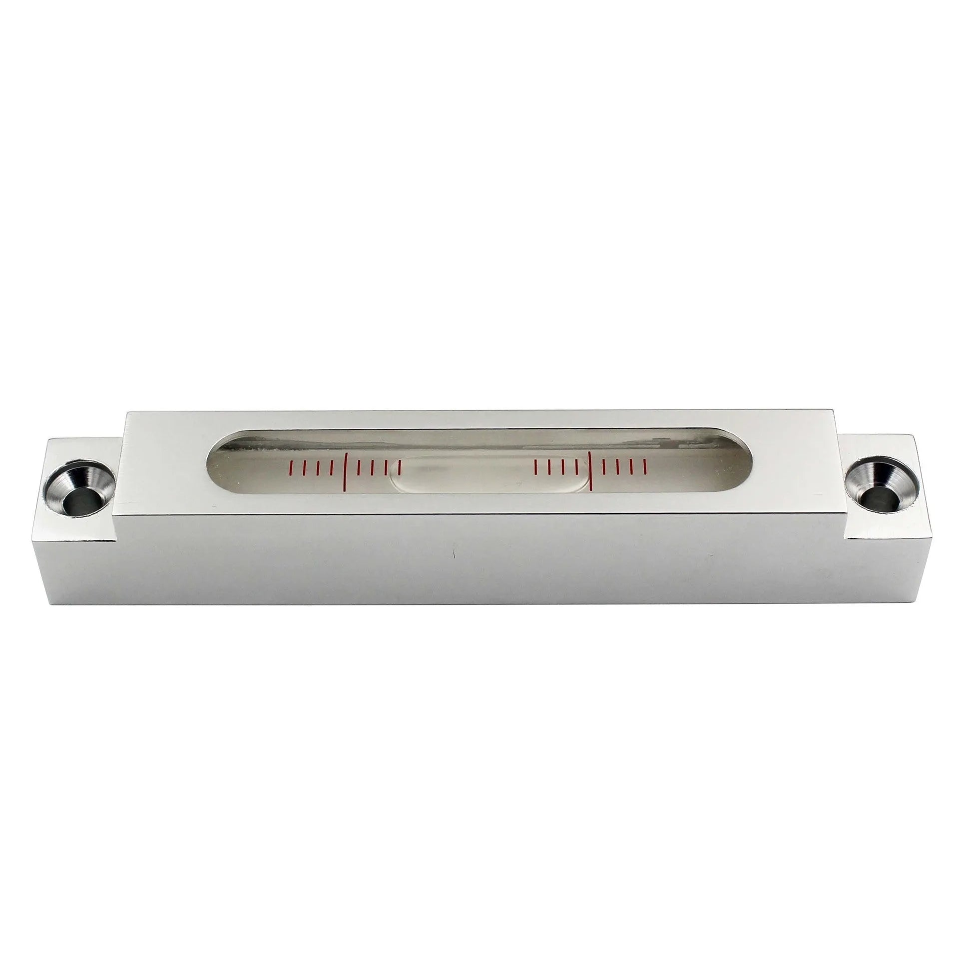 132mm metal and glass mini strip level with measurement blisters for precision alignment