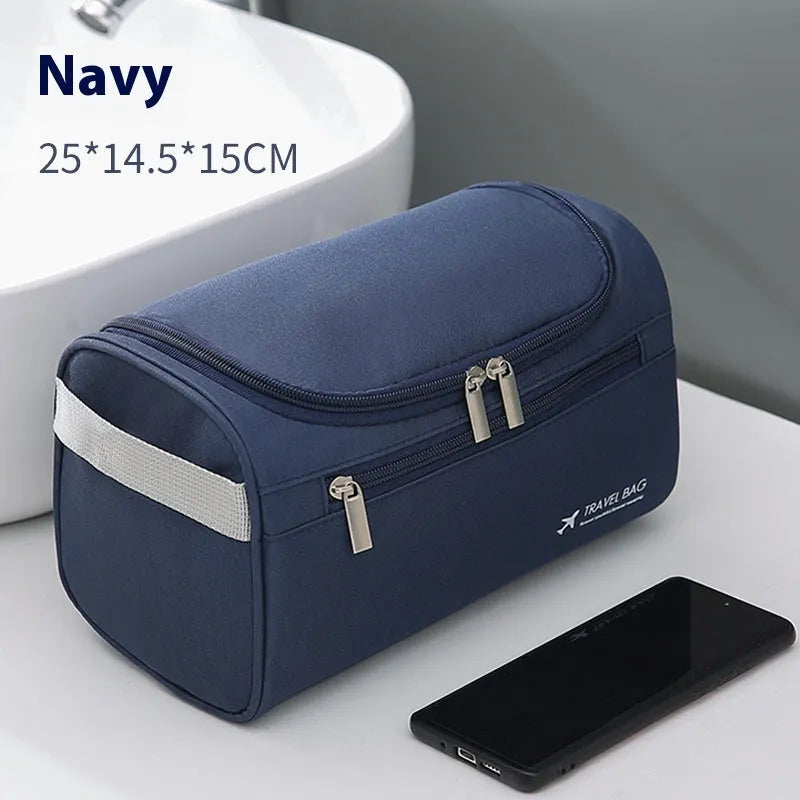Large capacity waterproof cosmetic wash bag in retro style with multiple colour options