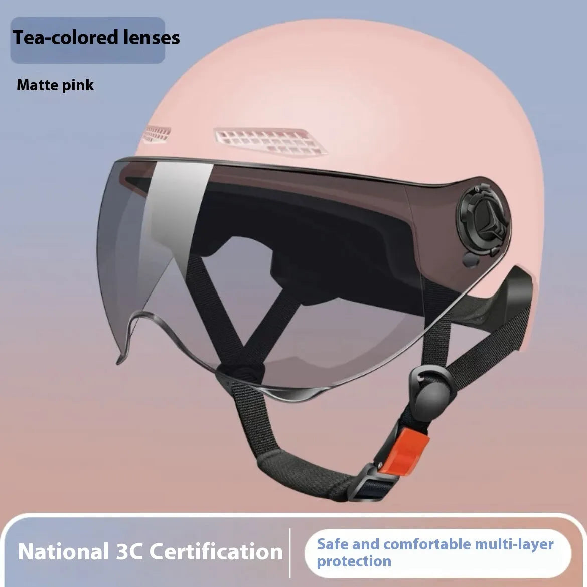 3C certified electric motorcycle helmet with sun protection visor in polypropylene construction