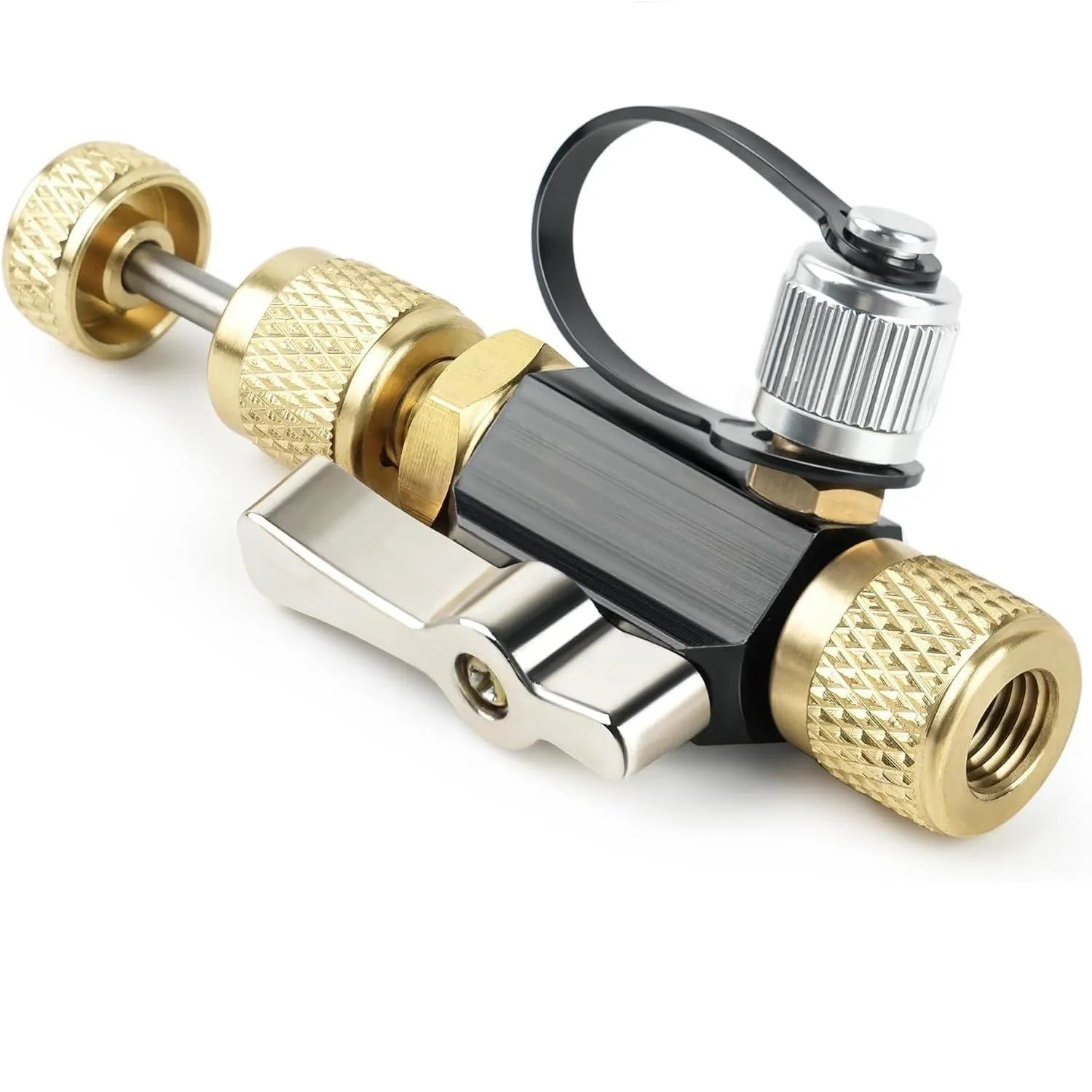 Valve core disassembly tool set with metal construction for 1/4 and 5/16 inch valves