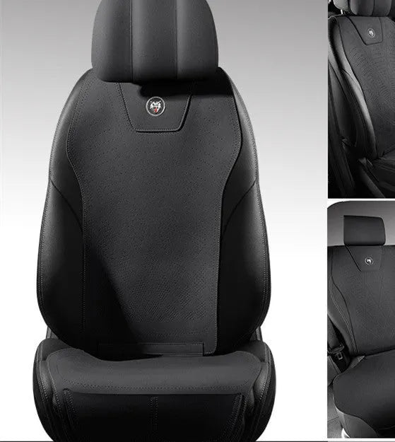 Ultra-thin tailored leather car seat cushion cover with gradient hole drilling in multiple colour options