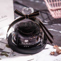 Eternal real rose in glass case with LED, 13cm, classic red colour option for home decor