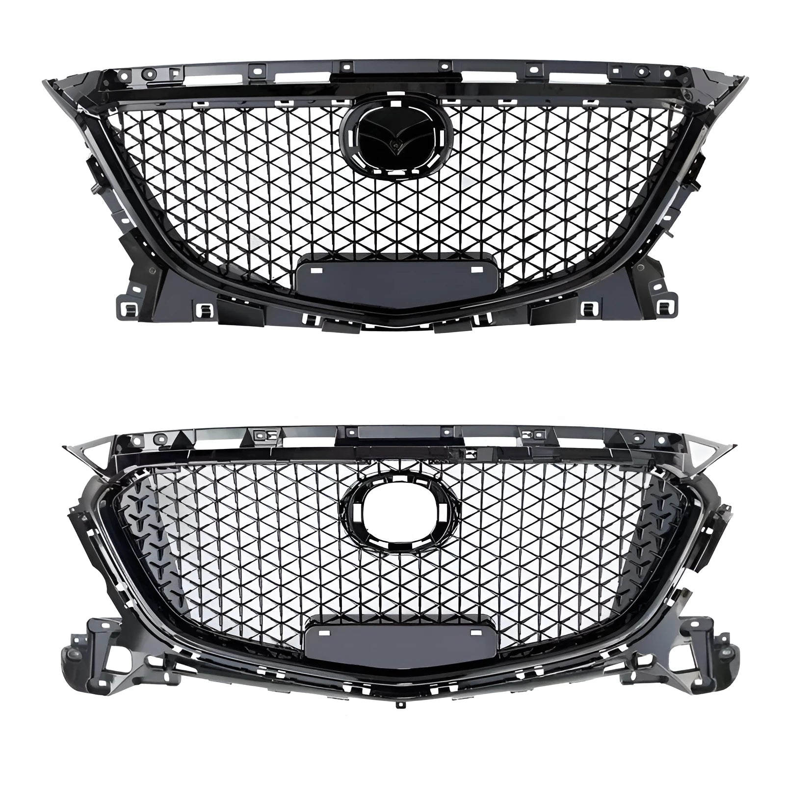 Unksera car rear spoiler retrofit kit in three-section carbon braze pattern design for 14-19 vehicles