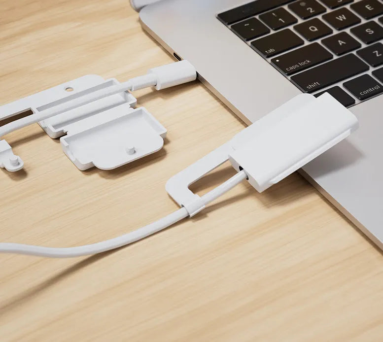 White thickened anti-shock protective sleeve for data cable charger cover