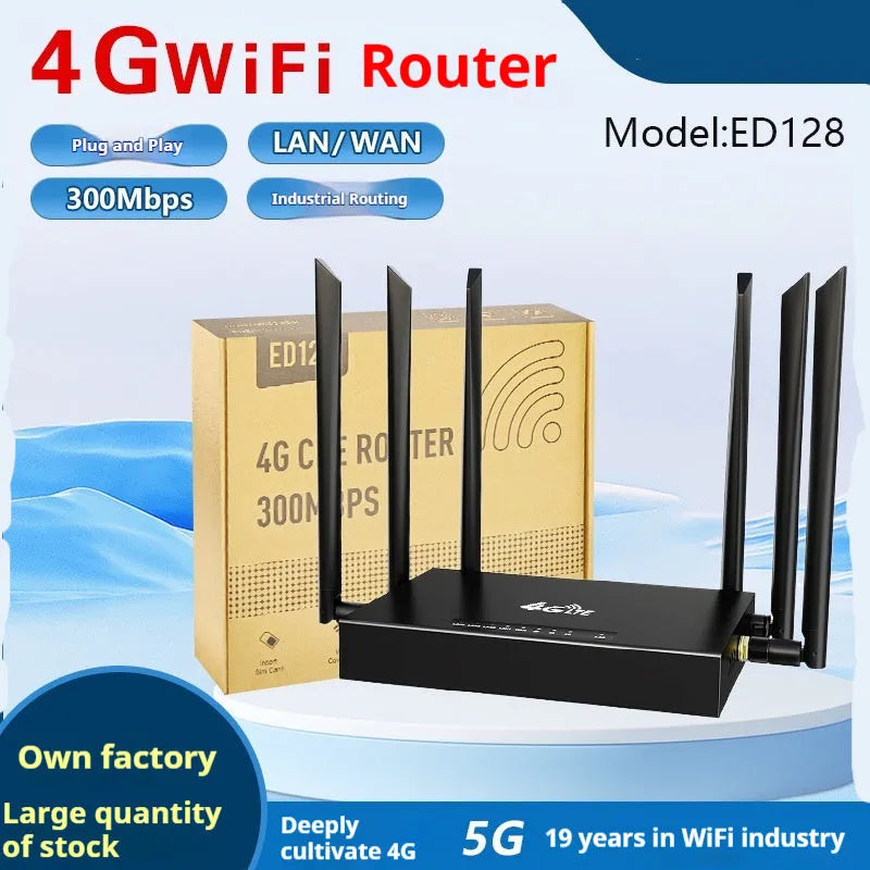 Industrial-grade iron box 4G 3G router showing compact design and connection ports.