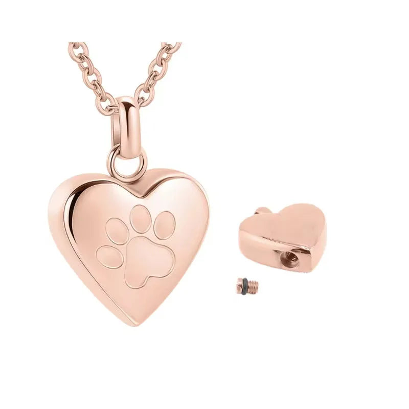 Titanium steel heart pendant necklace that opens, for ashes, in silver, black, gold, rose gold, and colourful finishes.
