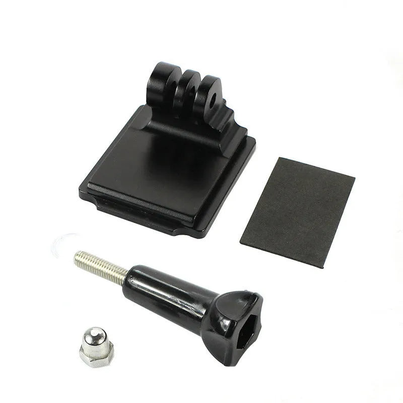 Black aluminium alloy and plastic helmet holder extension rod for GoPro 3 and 4 cameras with quick-release bracket