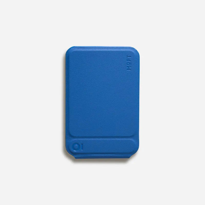 Black magnetic mobile phone case with integrated kickstand deployed, showing slim profile and leather finish.