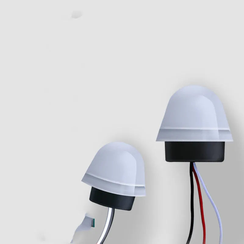 White automatic induction street lamp with motion sensor for outdoor lighting
