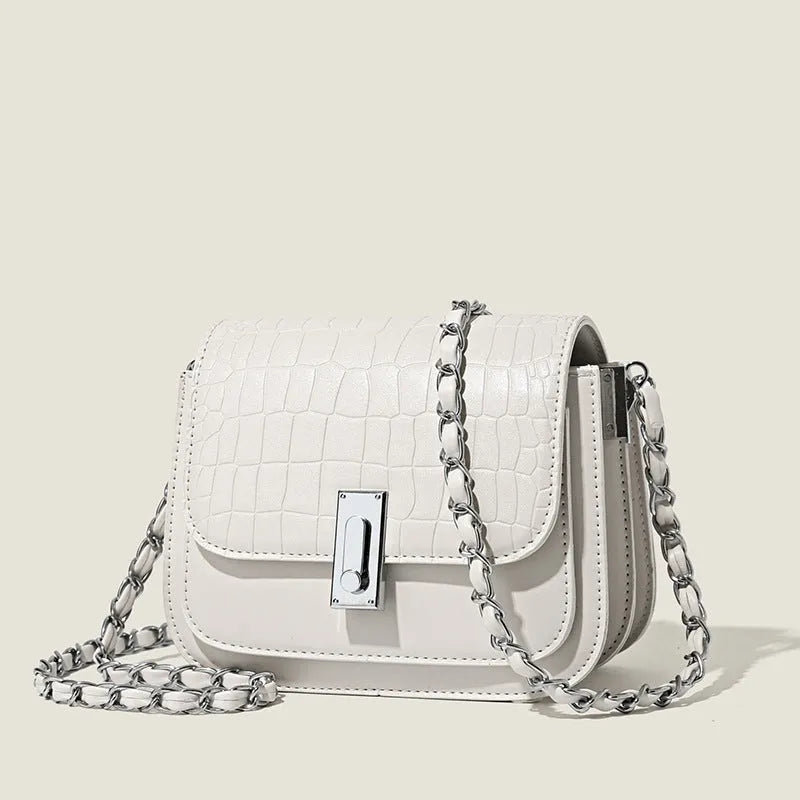 Women's black PU crossbody shoulder bag with sandwich pocket design and phone compartment