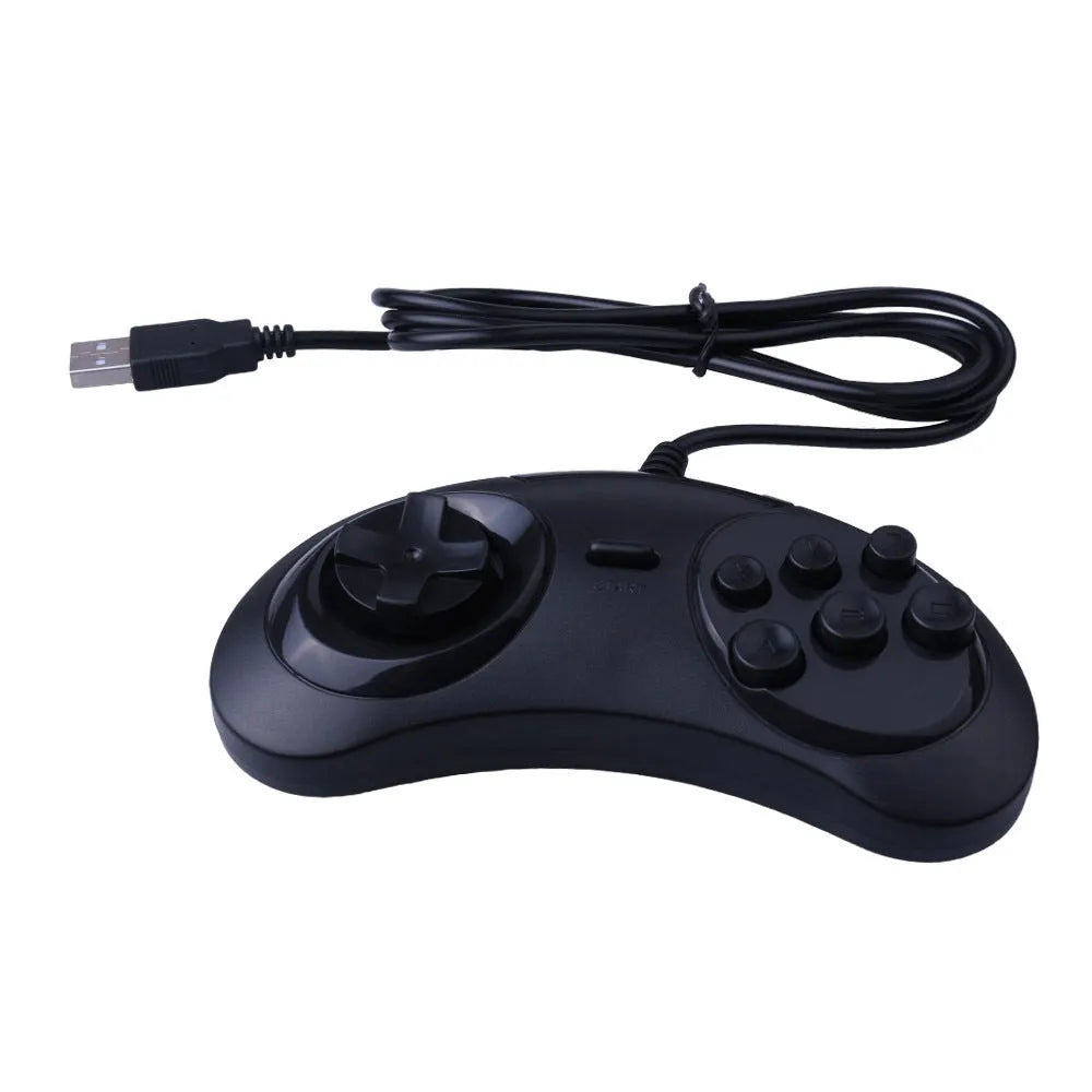 Black Sega USB PC game controller with 1.8m wire, model SG002-BL-1PCS