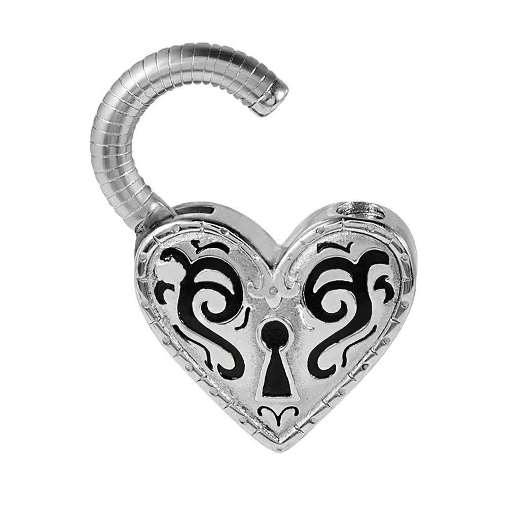 Women's stainless steel heart-shaped earrings with electroplated gold finish