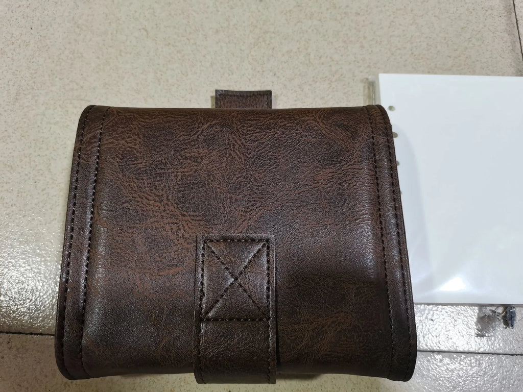 Creative retro brown PU notebook with buckle design and loose-leaf binder binding