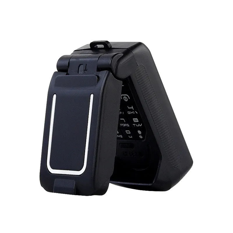 Mini flip phone in six colours with a flip cover and small screen.