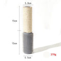 Sisal scratching post for cats measuring 30cm tall with natural fibre texture in brown or grey colour
