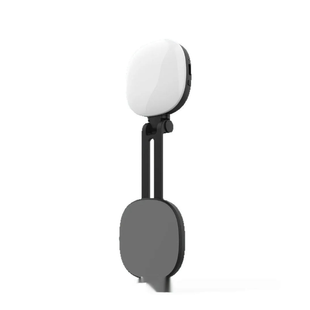 Black and white mobile phone selfie fill light with magnetic attachment and adjustable colour temperature settings
