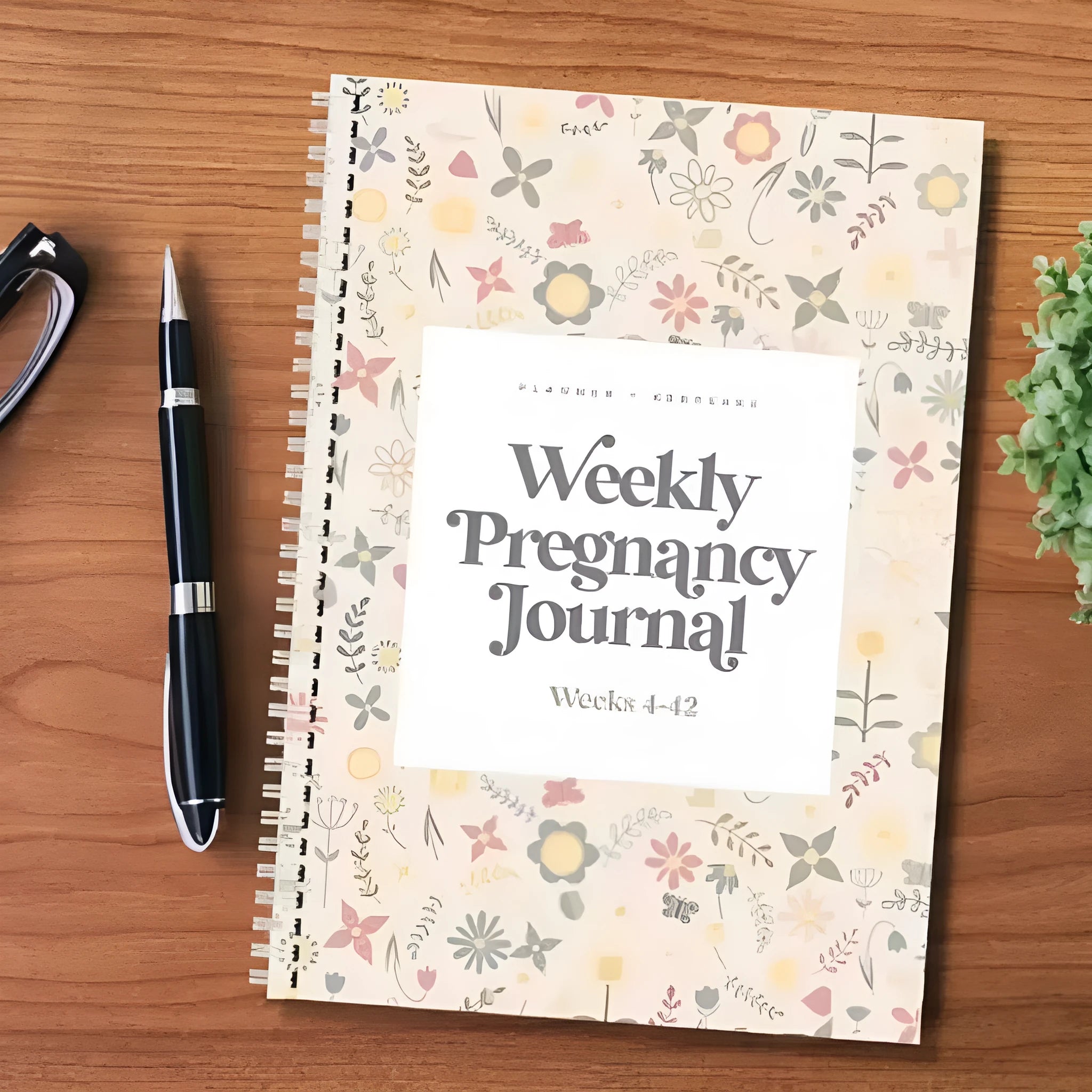 A5 pregnancy diary notebook with weekly format for pregnancy tracking
