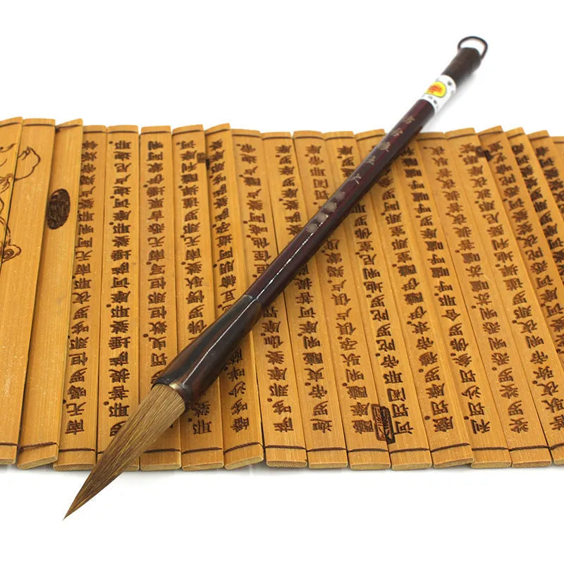 Wolf Hao steel rod calligraphy brush set with wolf hair bristles in multiple sizes