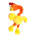 Screaming chicken sound dog toy in natural rubber with bite-resistant construction for interactive chewing play
