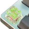 High transparency resin starry sky artisan keycap for mechanical keyboards in violet colour