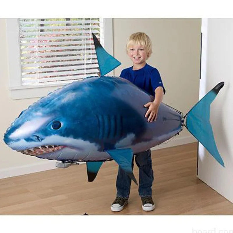 Large remote control shark inflatable balloon with infrared controller.