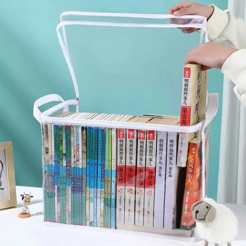 White PVC foldable buggy bag with transparent panels showing 24-litre storage capacity