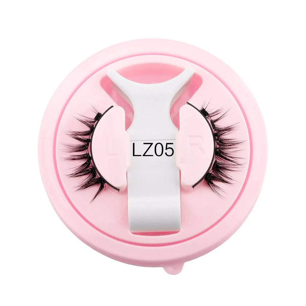 Reusable waterproof false eyelashes with glue-free adhesive in multiple style options