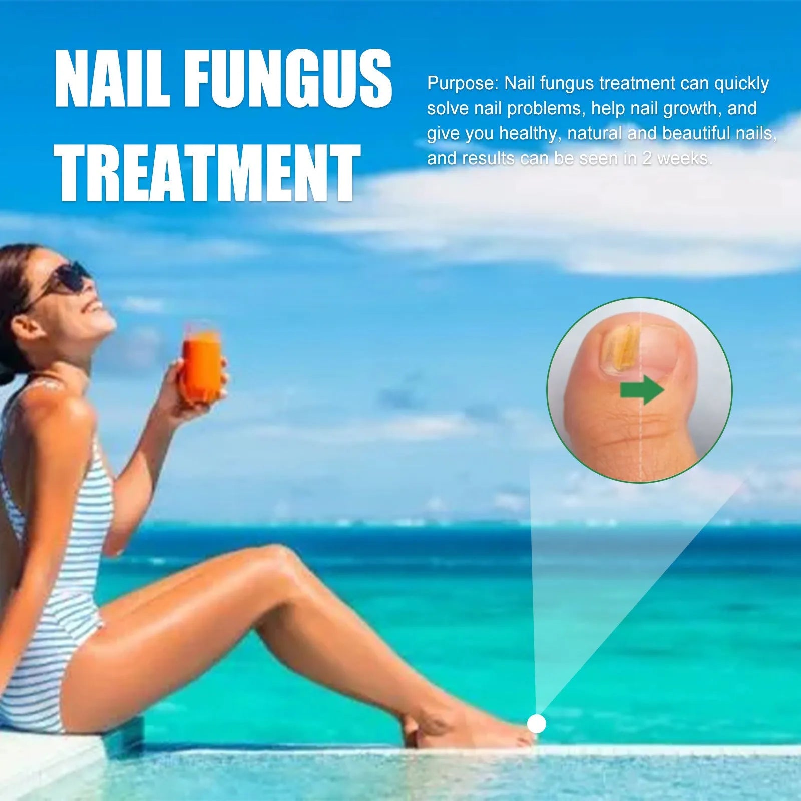 30ml bottle of tea tree oil nail repair treatment fluid for fingernails and toenails.