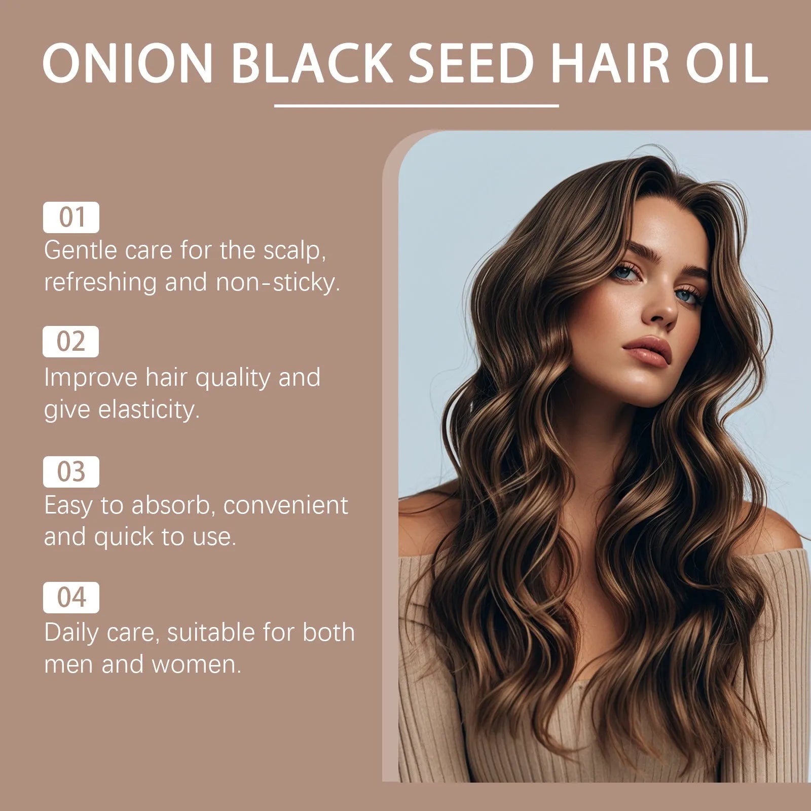 100ml bottle of nourishing hair essential oil with accessories and box
