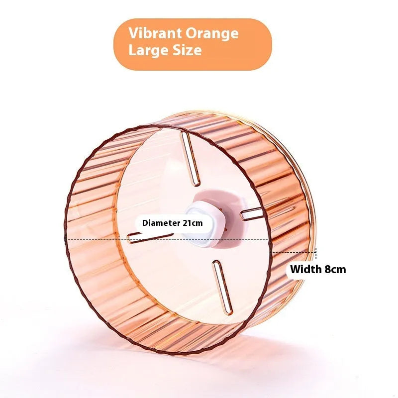21cm plastic parrot exercise wheel in transparent colour option