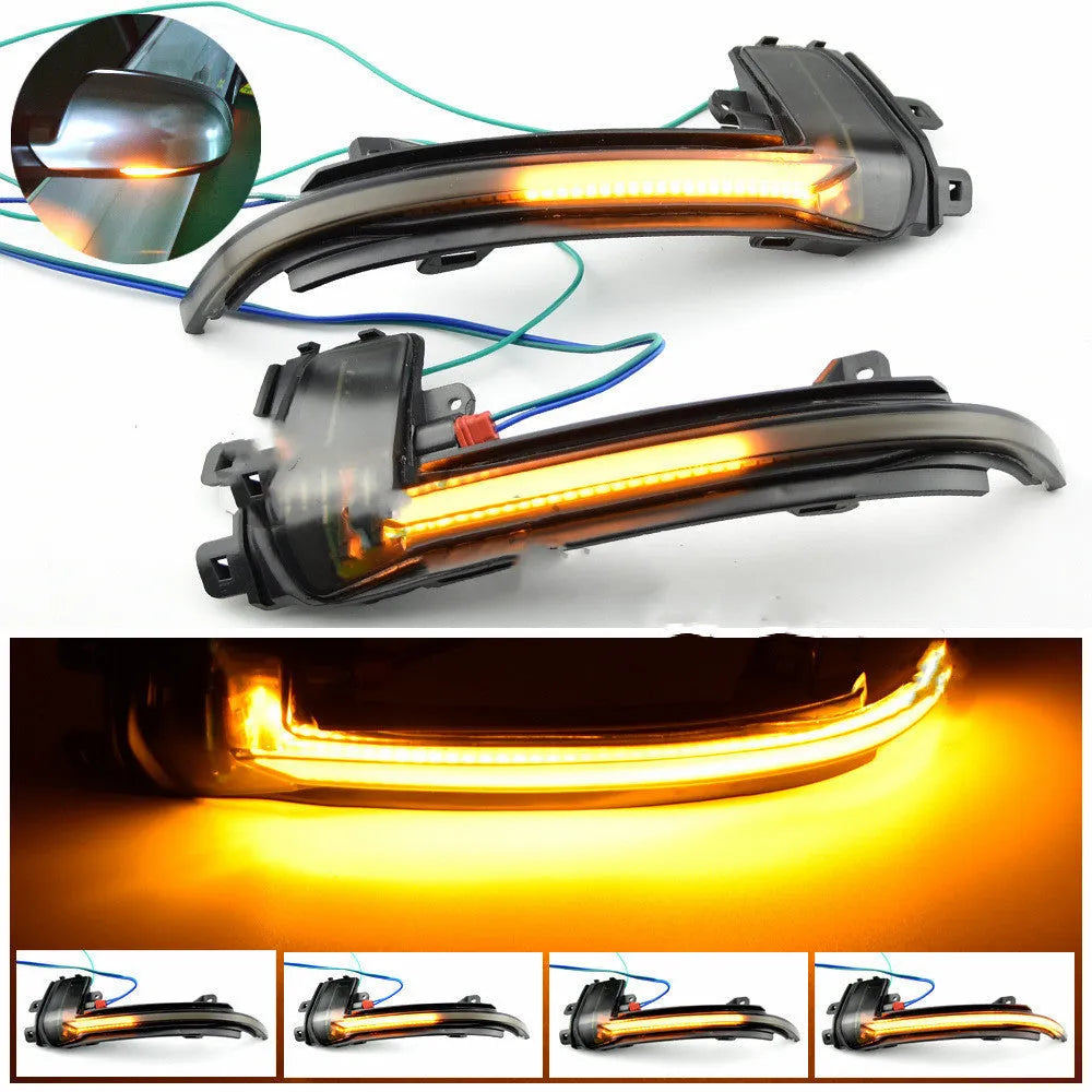 Dynamic LED mirror turn signal for Audi A4 B8 and B8.5 models in black or white finish