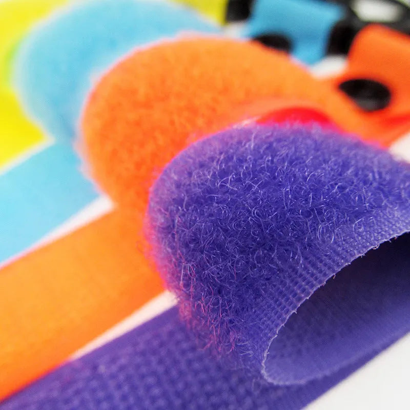 Nylon luggage velcro hook for OPP bag tags in multiple colour options.