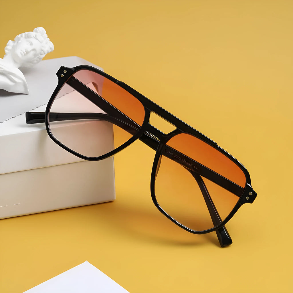 Square double beam full frame sunglasses for women with UV400 protection in various colour options.