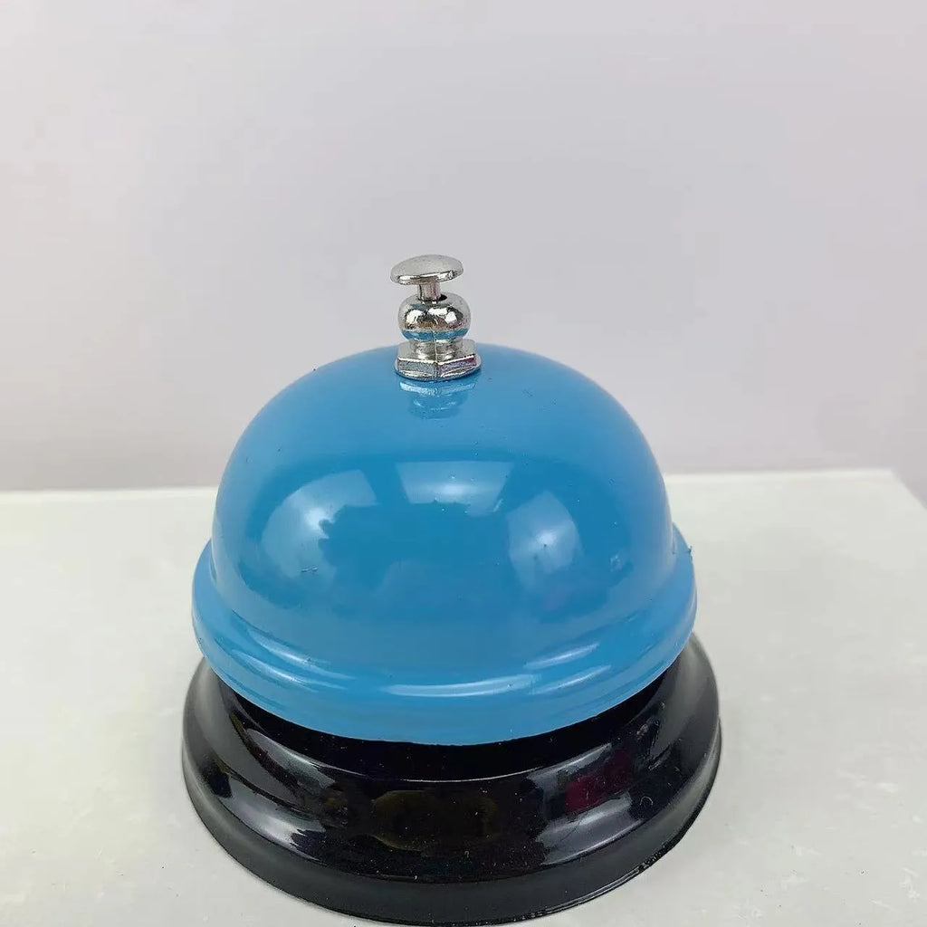 Iron hand bell for student games or restaurant service in various colours.