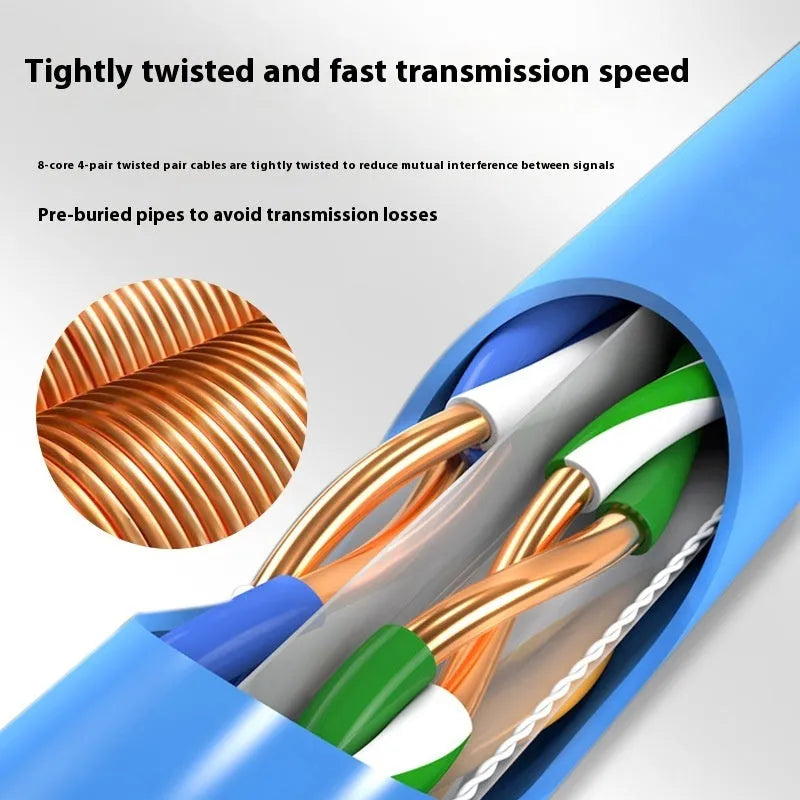 305 metre reel of blue Cat 6 oxygen-free copper Gigabit Ethernet network cable
