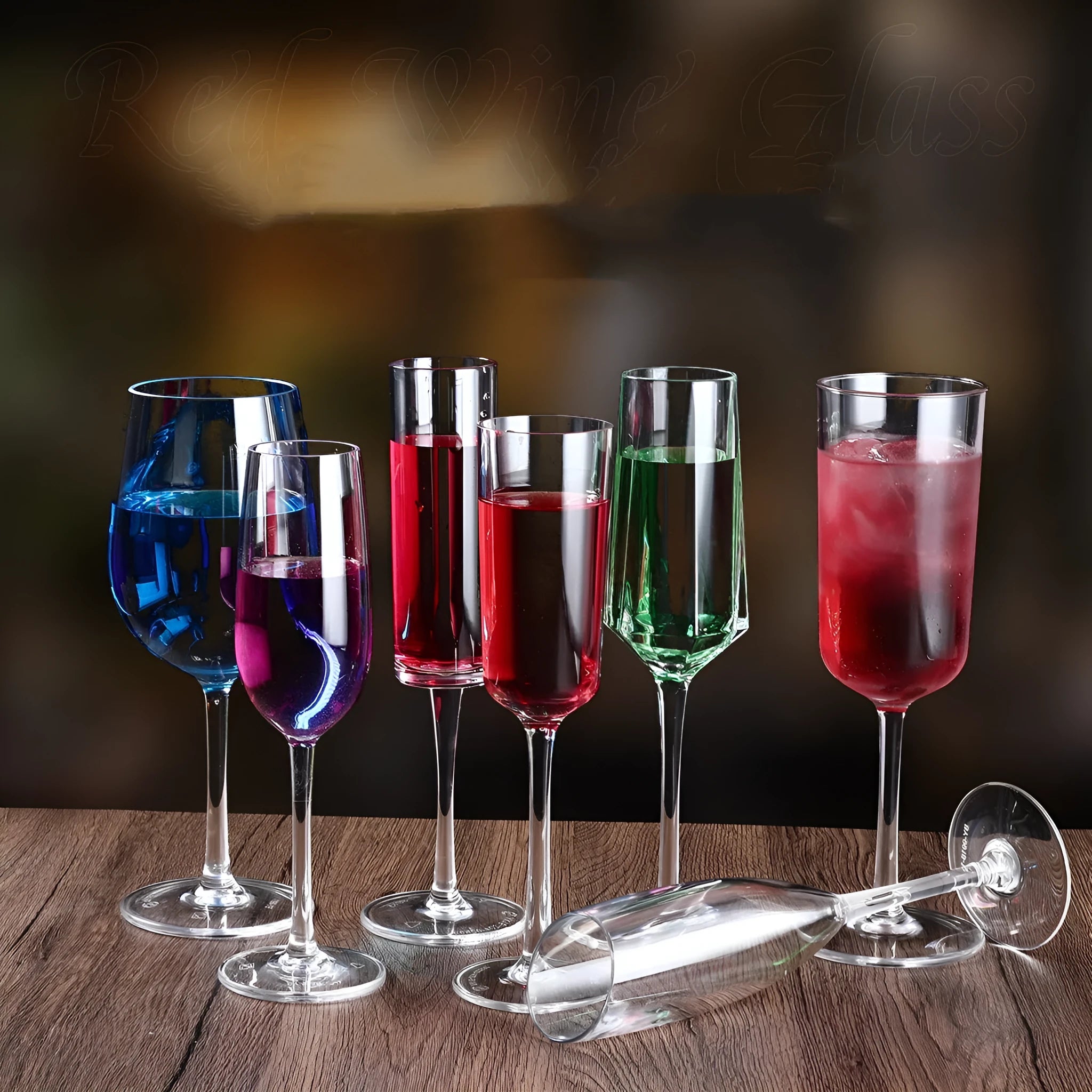 Acrylic wine glass in modern simple style with 300ml or 550ml capacity options