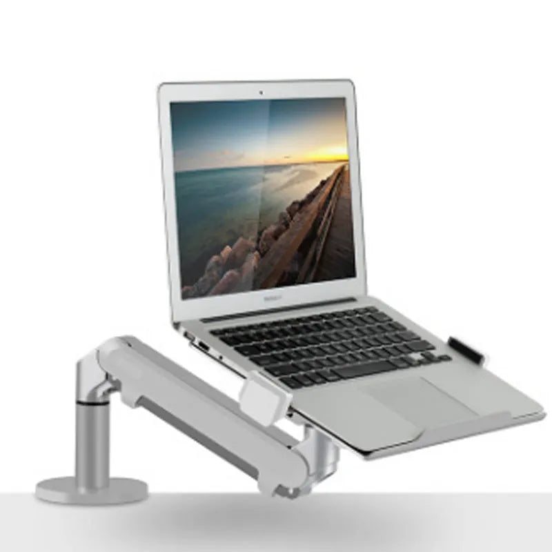 Aluminium alloy adjustable laptop computer stand in silver and black colour options