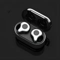 Wireless TWS Bluetooth earbuds in a charging case, shown in multiple colour options.