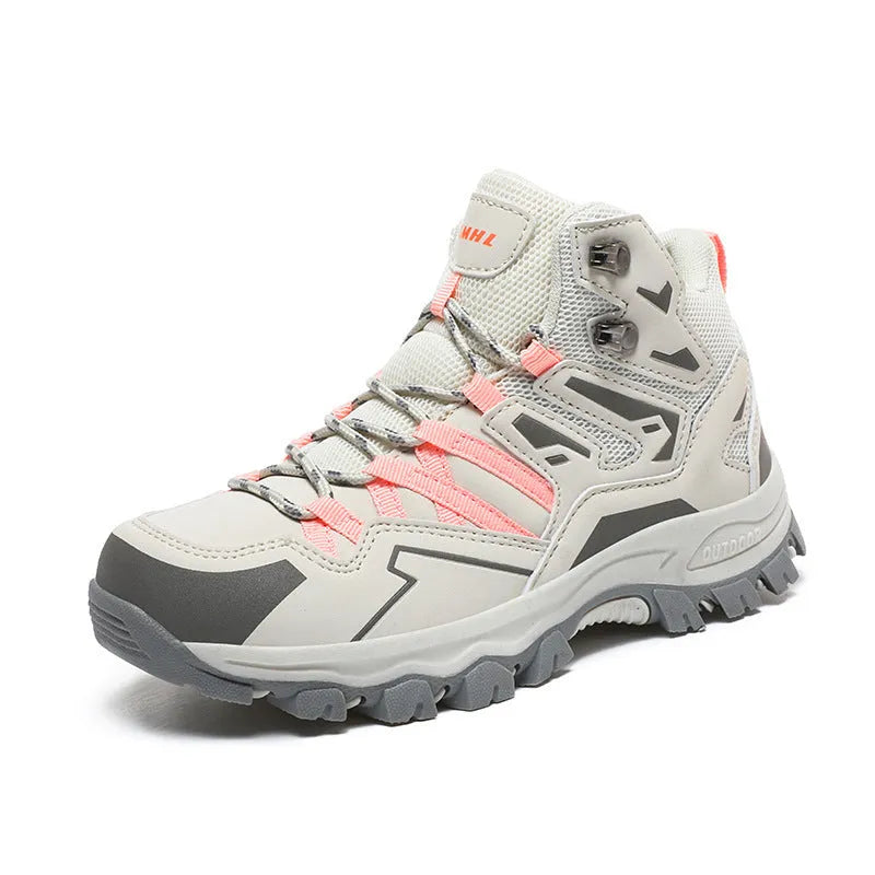 Low-top hiking sneakers in flannel with rubber sole, shown in multiple colours