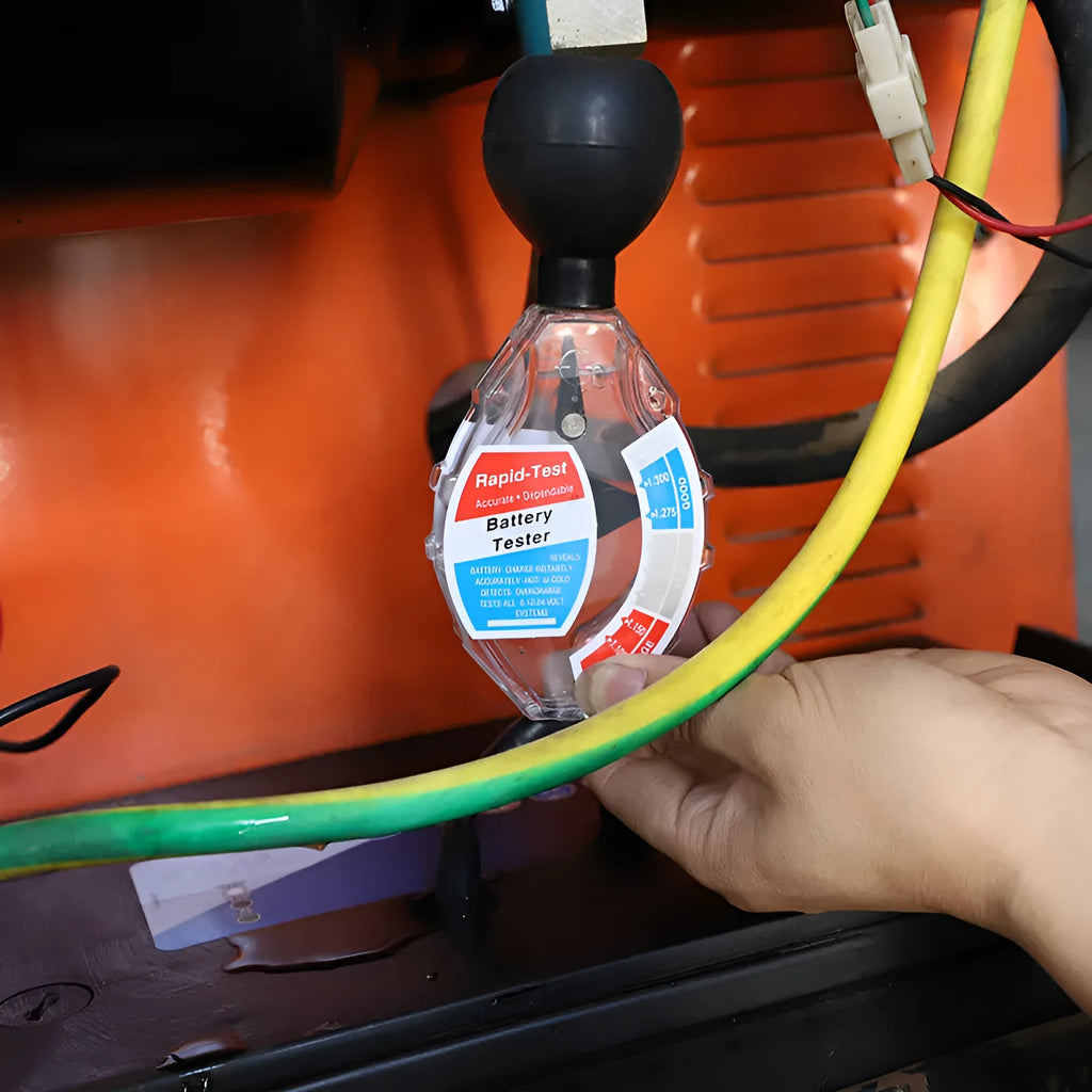 Suction electrolyte hydrometer tool for lead acid battery testing