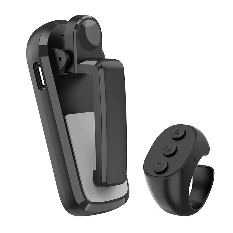Smart wireless page turner remote with clicker accessory in black, white, or pink colours.