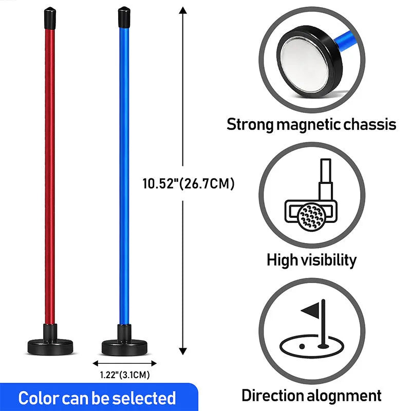 Red magnetic direction alignment golf trainer for baseball bar swing practice