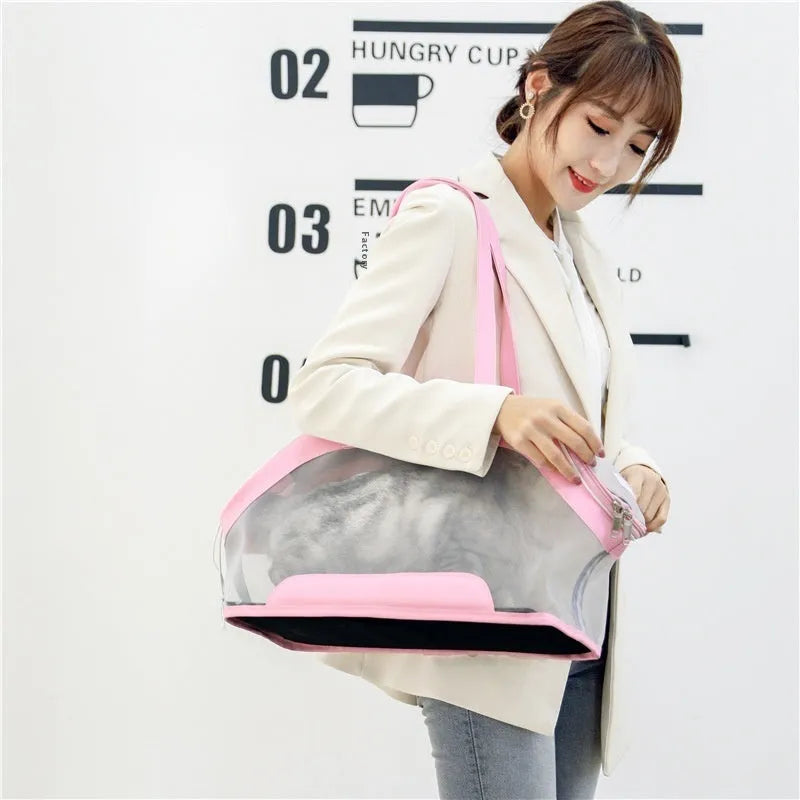 MOORPET leather cat outing carry bag in selected colour with 25-litre capacity