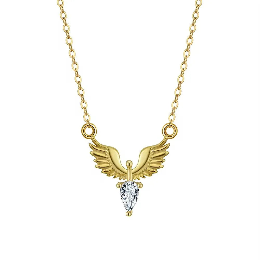 925 sterling silver necklace with electroplated eagle pendant on adjustable O-ring chain