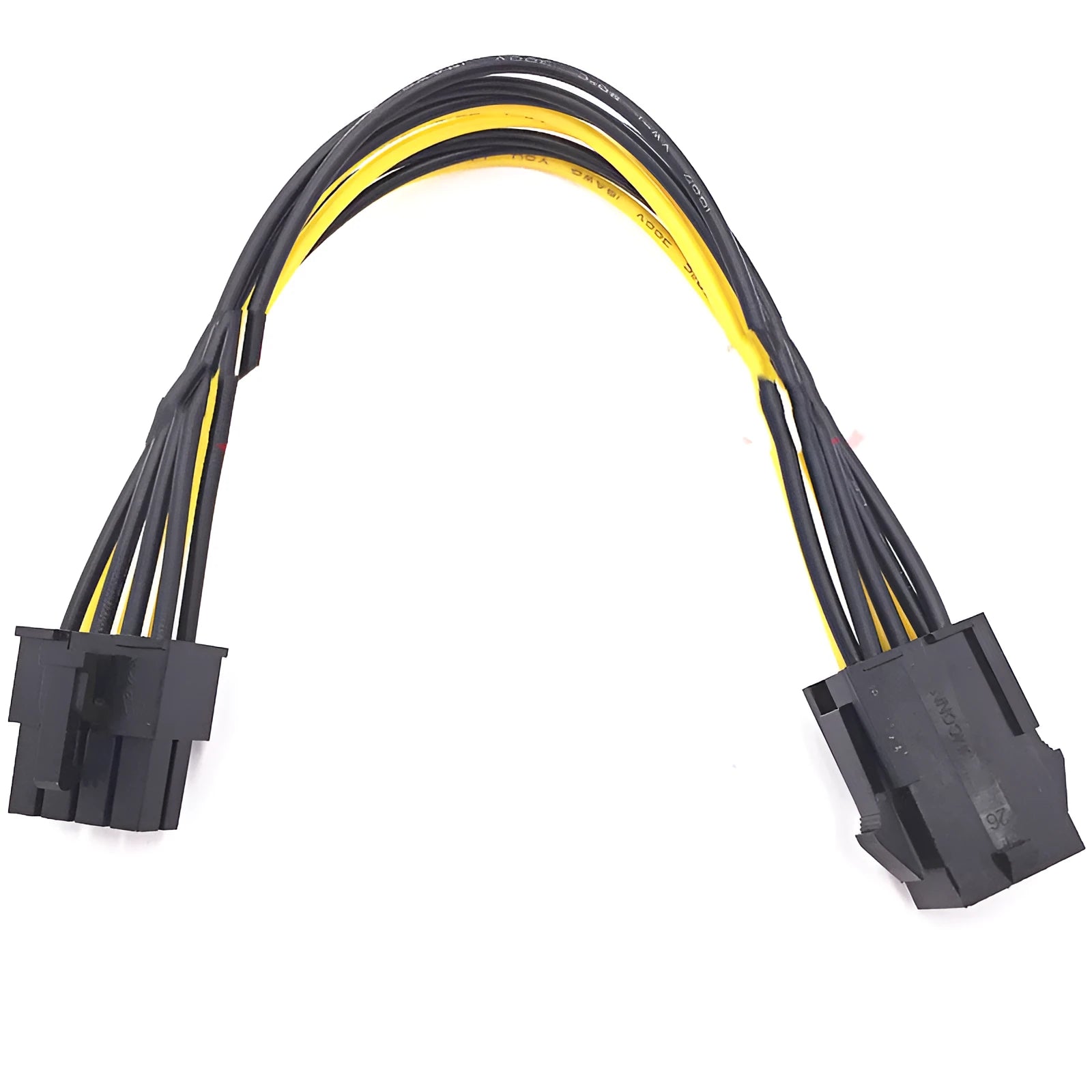 20cm 6P to 8P black extension cable for graphics card power connection