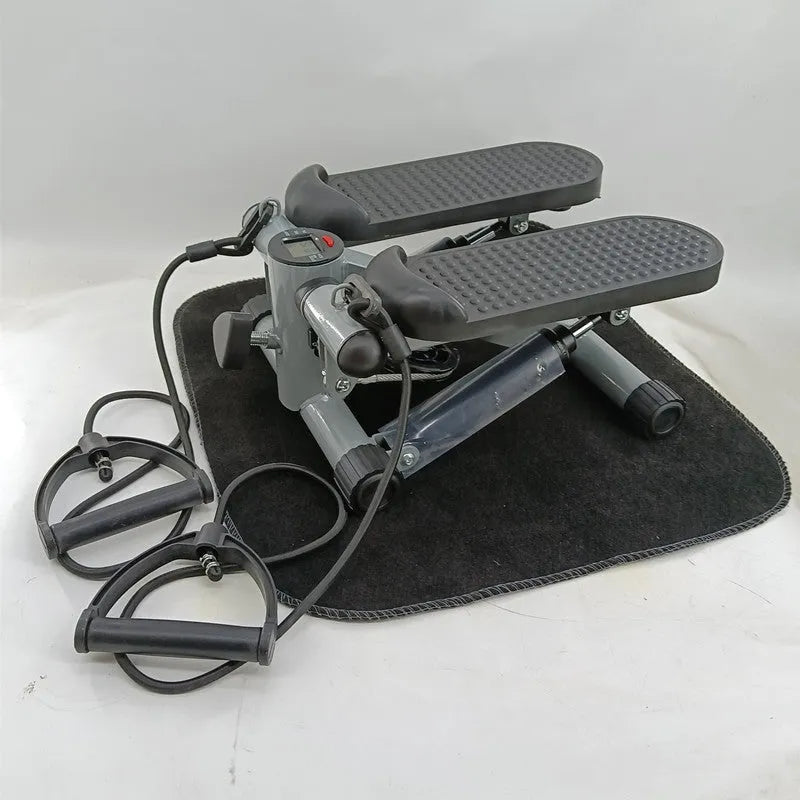 Silver gray hydraulic pedal machine for waist slimming and home fitness